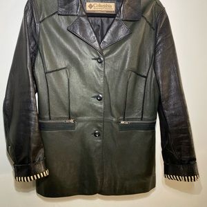 Columbia lined Leather Jacket Vintage